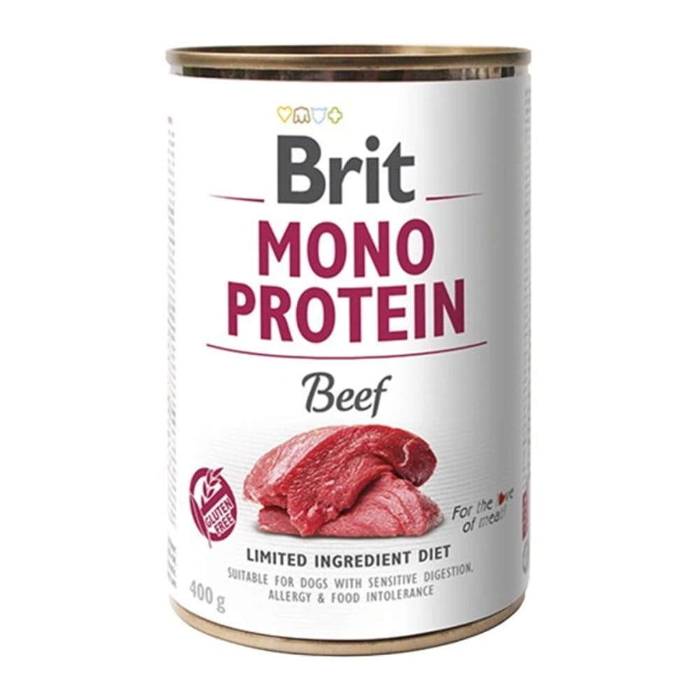 BRIT MONO PROTEIN Beef WOŁOWINA karma mokra w puszce dla psa pakiet 24x400g